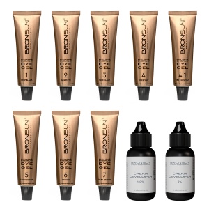 Комплект гель-красок и оксидантов BRONSUN, обновленная серия